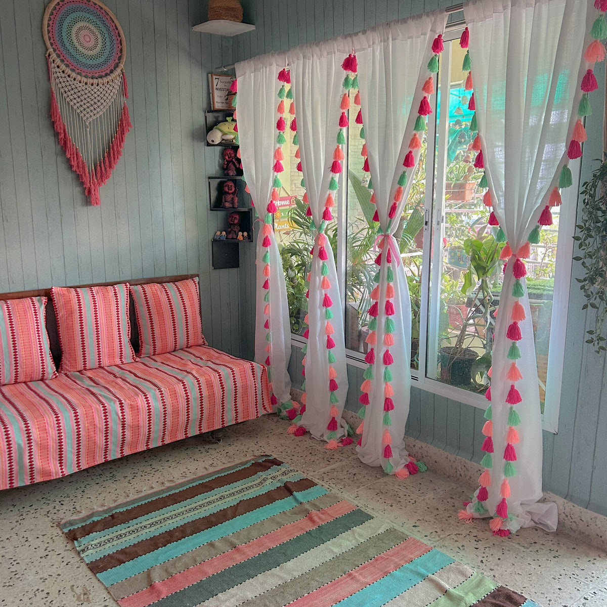Tassel Curtain - Shades Of Spring Tassels