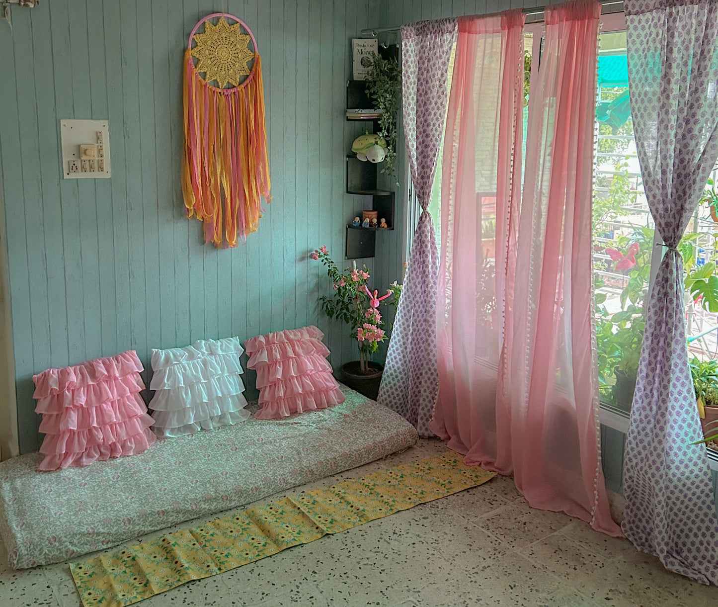 Sheer Curtains - Pink