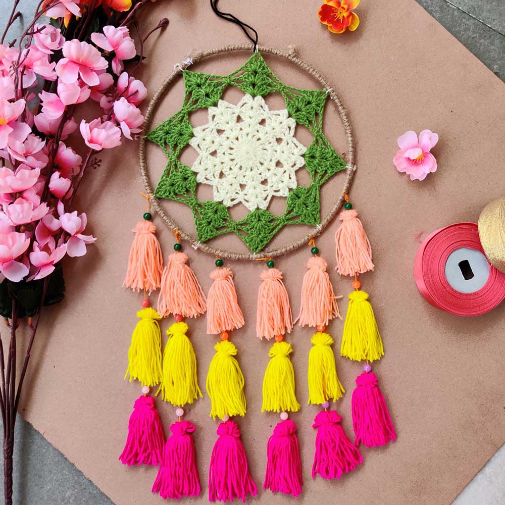 Crochet Tassel Wall hanging Dreamcatcher - 1