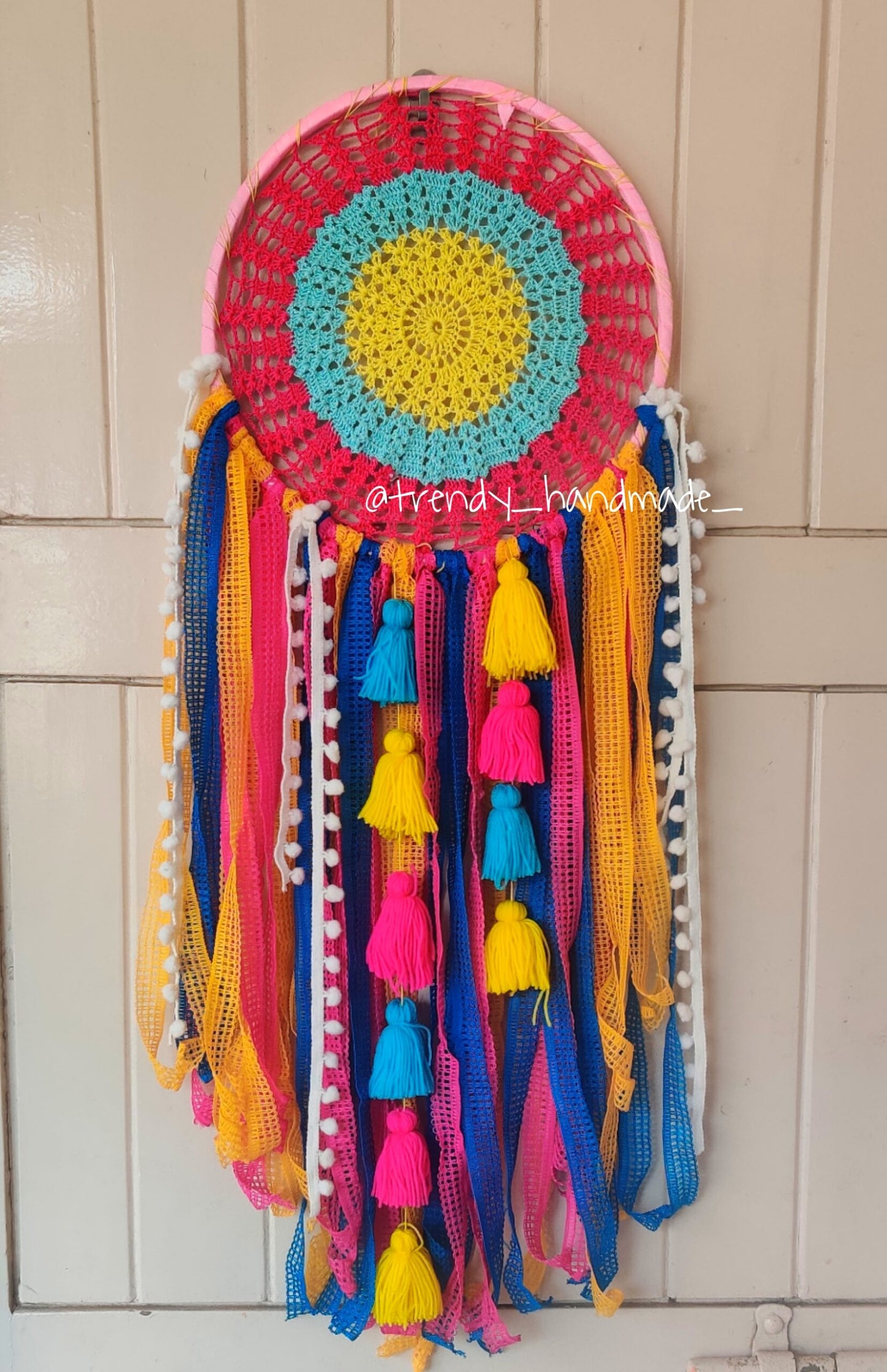 Bloom Crochet And Tassel Wall Hanging Dreamcatcher