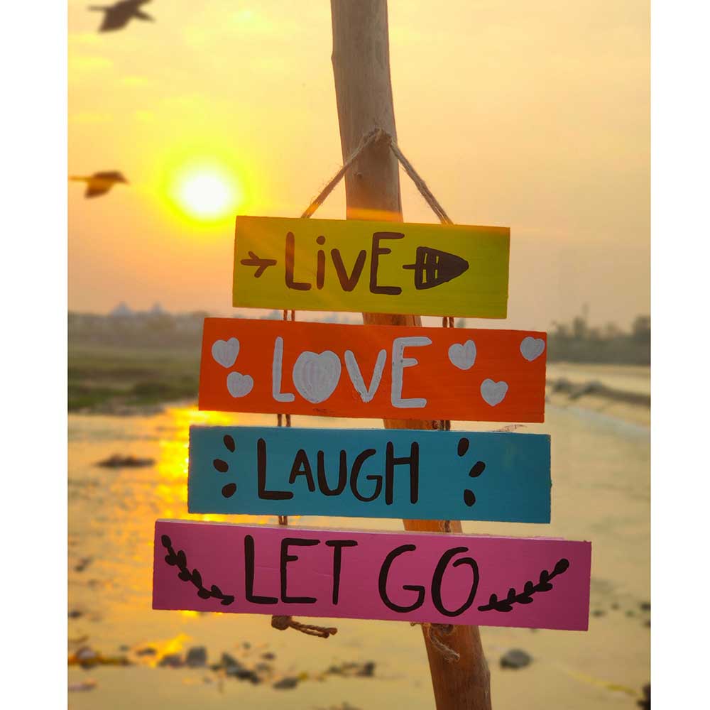 Live Love Laugh Handpainted Signboard