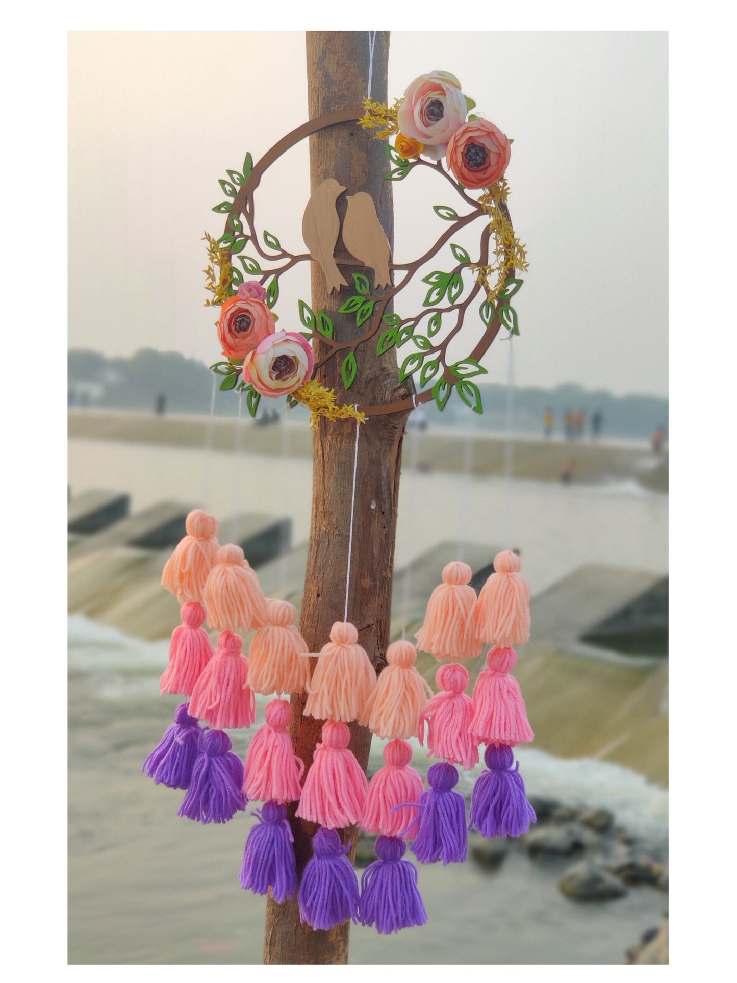 Birdie wooden dream catcher