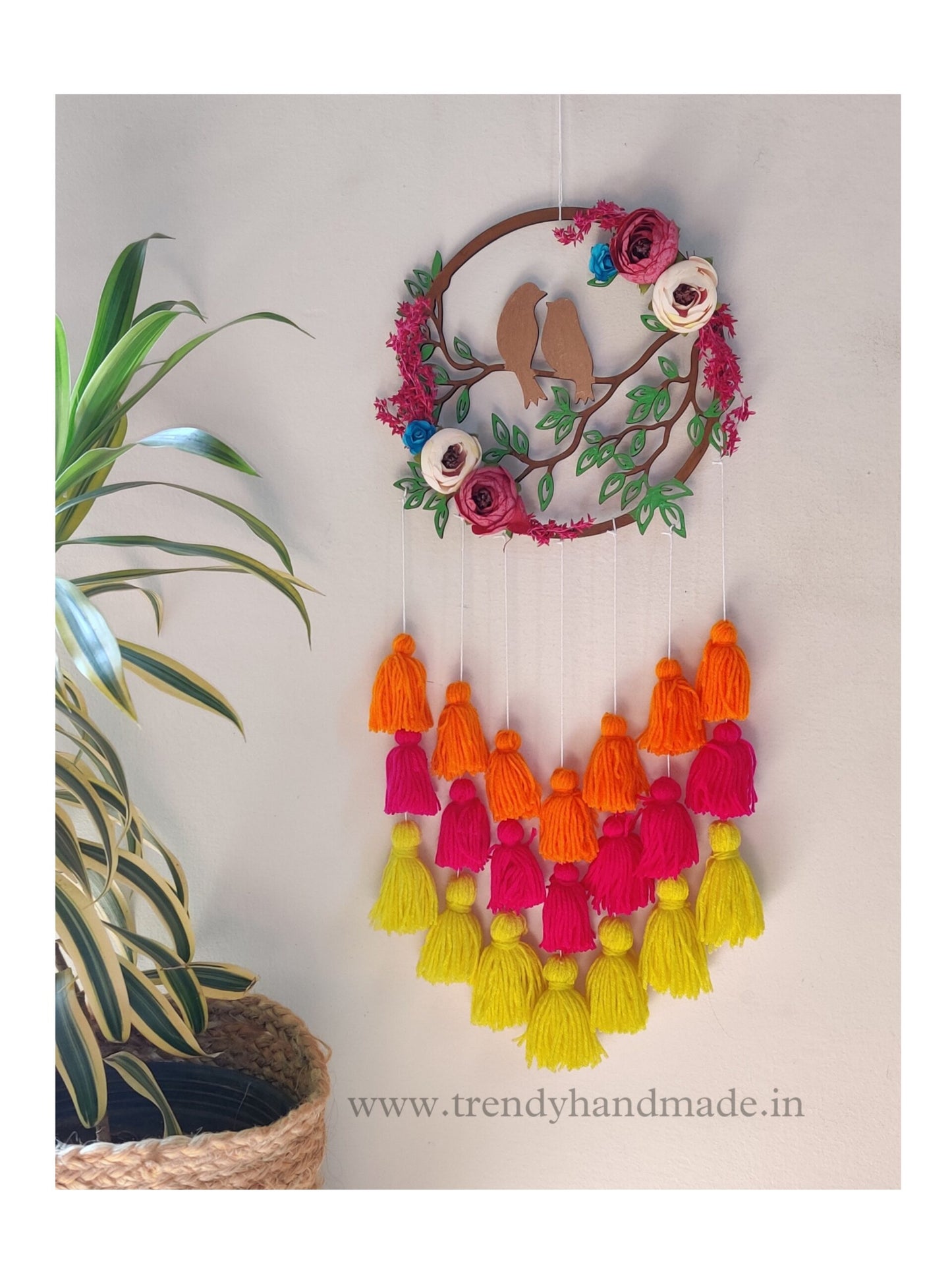 Birdie wooden dream catcher