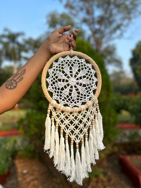 Classic White Vintage Boho Dreamcatcher