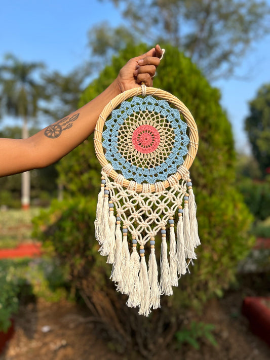 Small Vintage Boho Dreamcatcher - Pastel