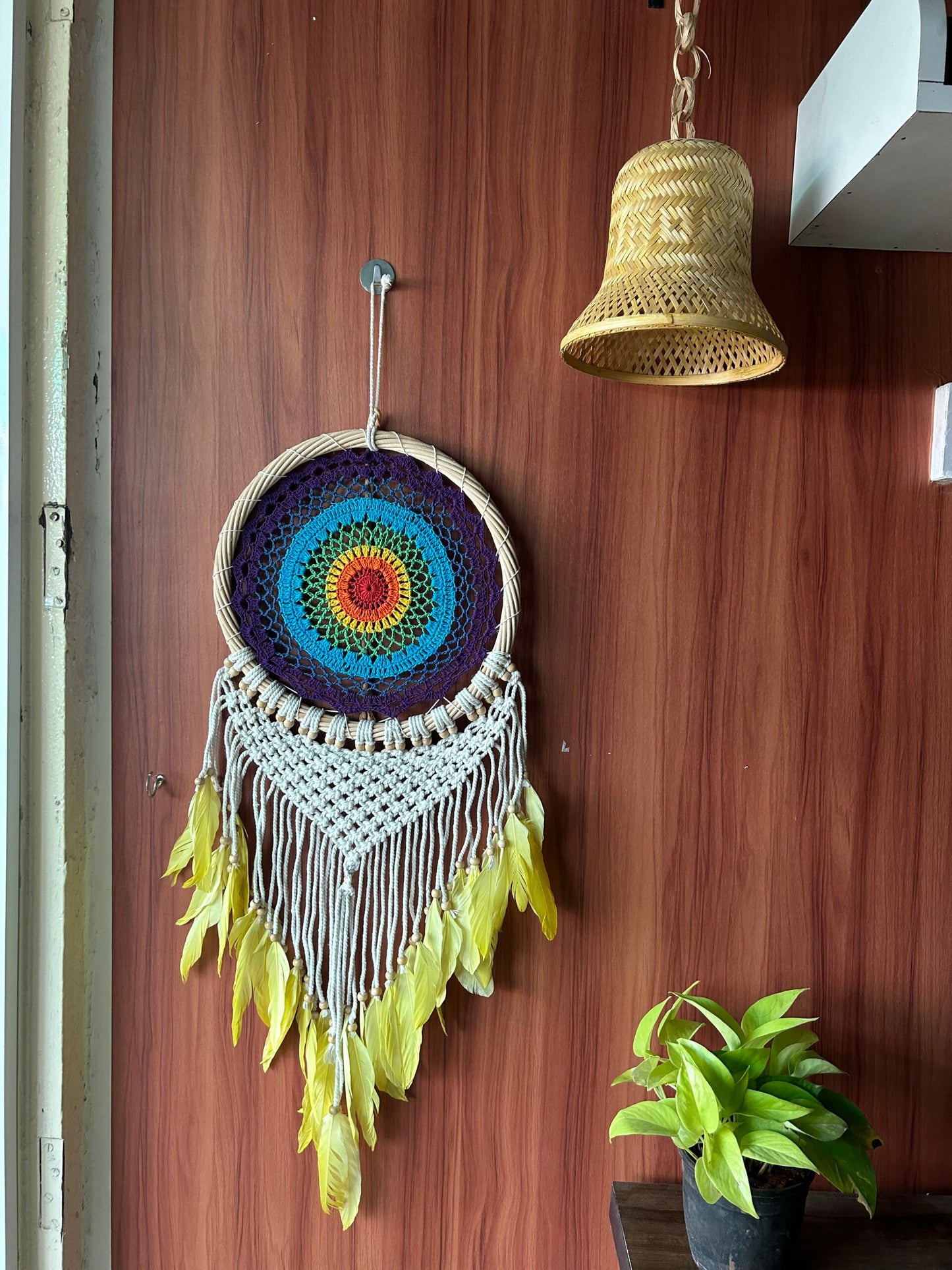 Rainbow Vintage Boho Dreamcatcher