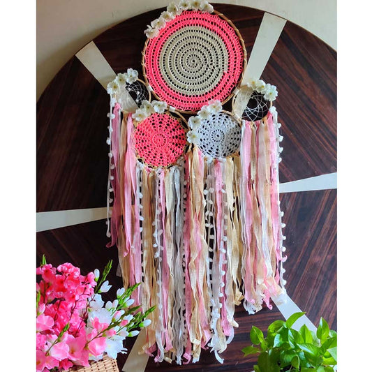 Beige Pastel Cluster Wall Hanging Dreamcatcher