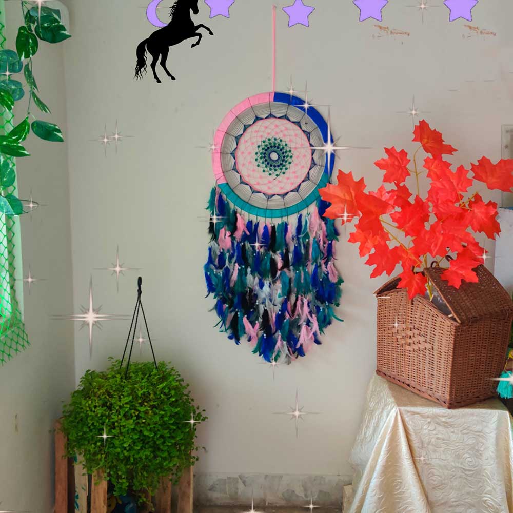 Pastel Feathers Wall Hanging Dreamcatcher