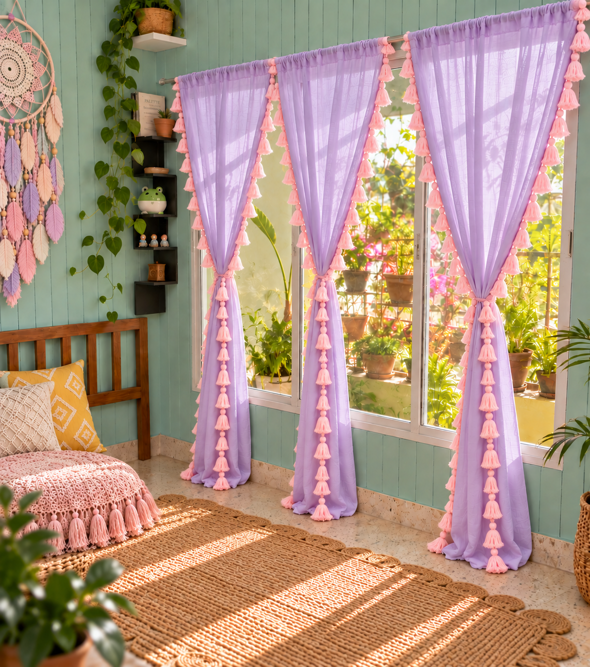 Pastel Magic Tassel Curtains