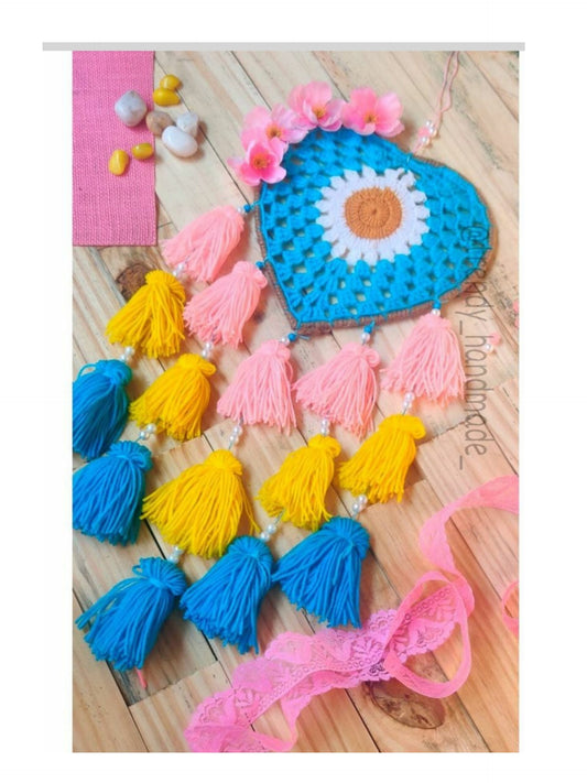 Heart Crochet Tassel Wall Hanging Dreamcatcher