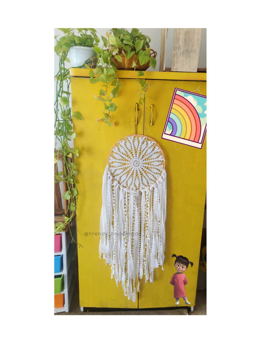 White Laces Medium Wall Hanging Dreamcatcher