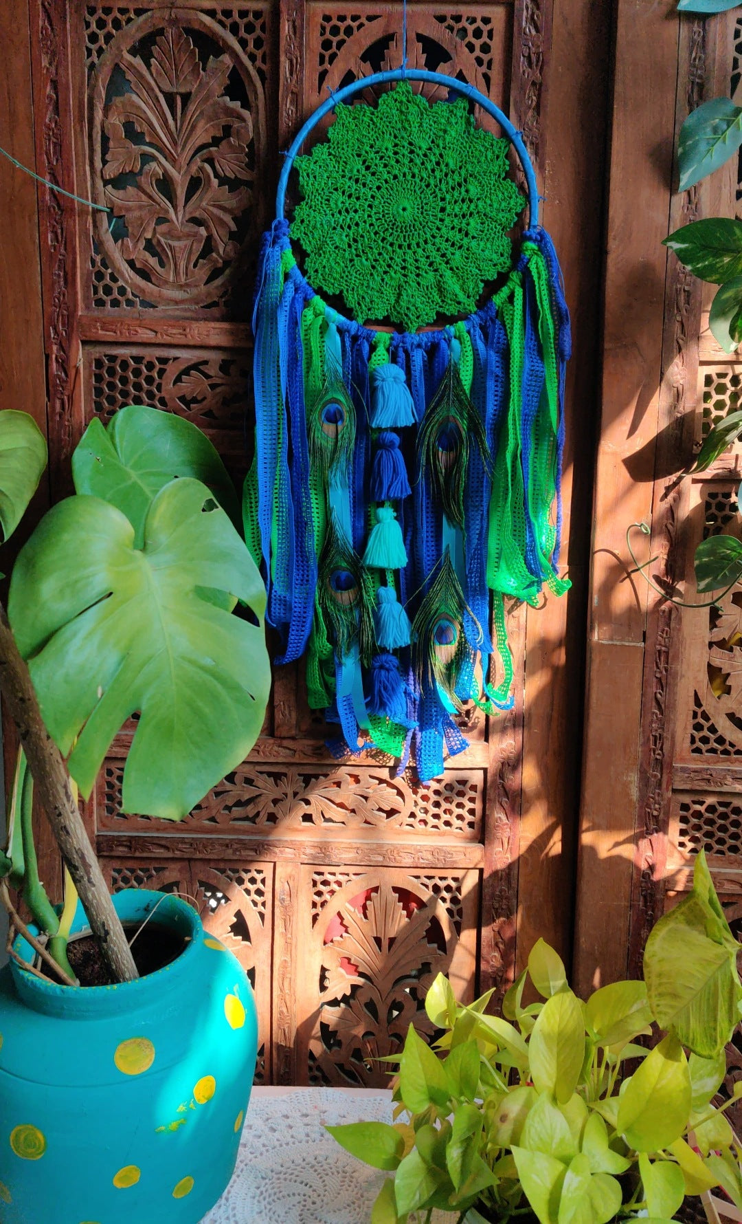 Medium Multicolor Wall Hanging Tessal Dreamcatcher - With Options