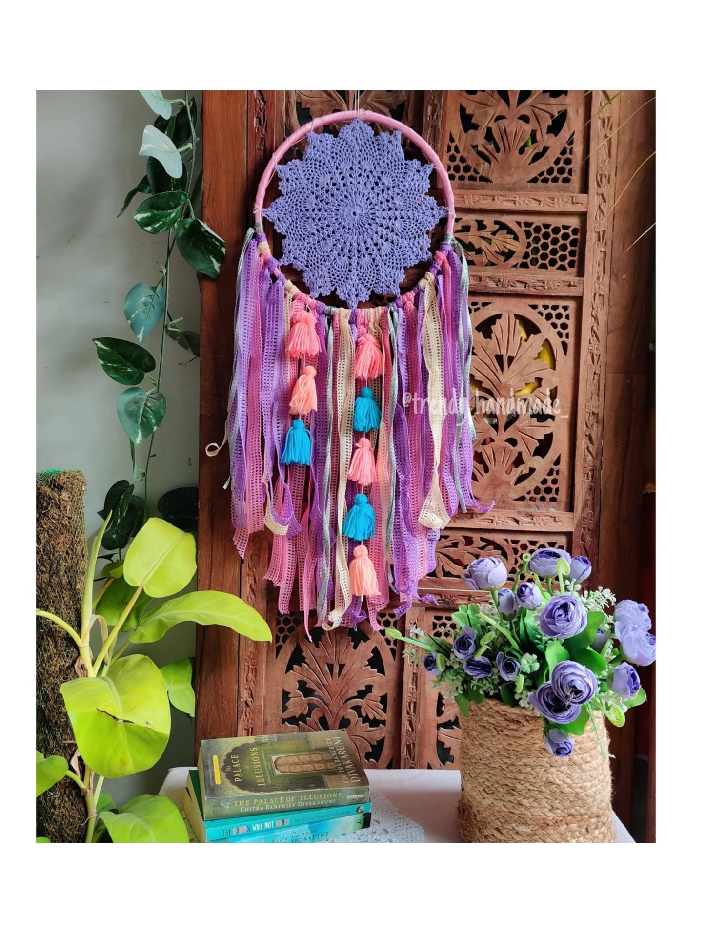 Medium Multicolor Wall Hanging Tessal Dreamcatcher - With Options