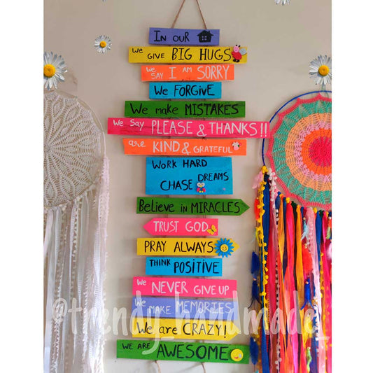 House Rules Big Customisable Handpainted Signboard