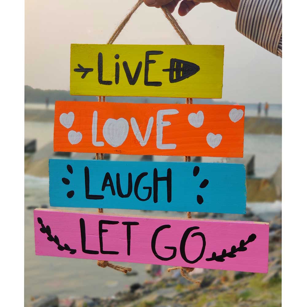 Live Love Laugh Handpainted Signboard