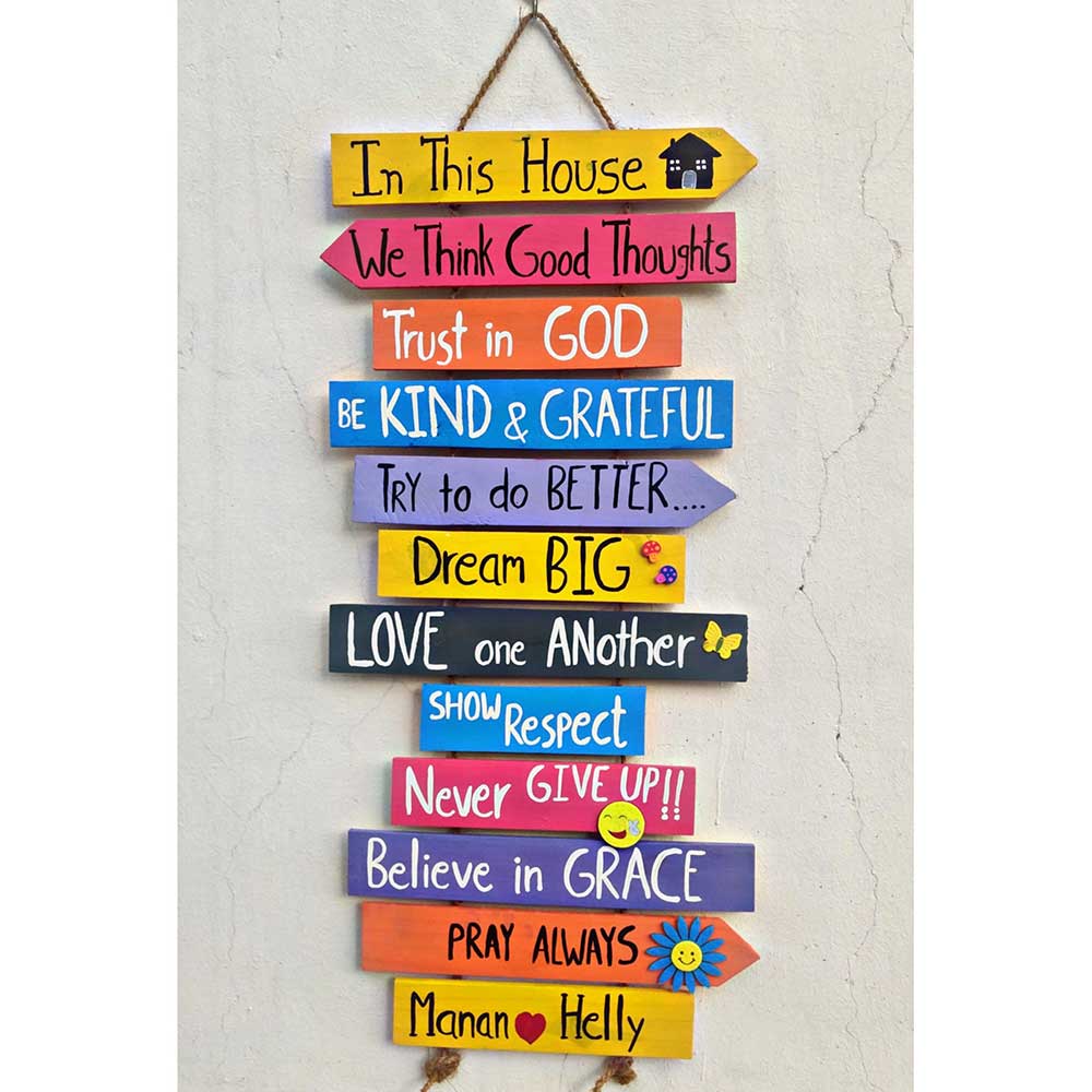 House Rules Medium Customisable Handpainted Signboard