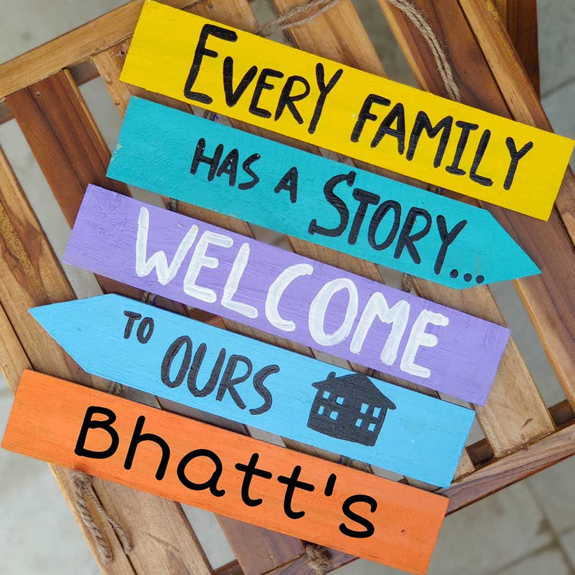 Welcome Handpainted Customisable Signboard – TrendyHandmade