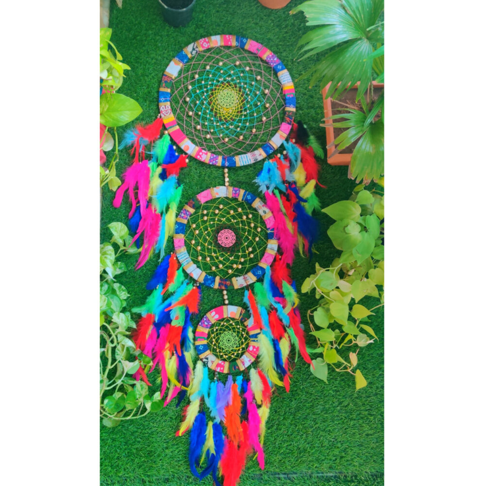 5 Rings Dream Catcher Wall Hanging Decor Crafts Gifts Ornament Home  Decoration | eBay